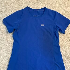 Figs Blue V-Neck Top and Pants scrub set